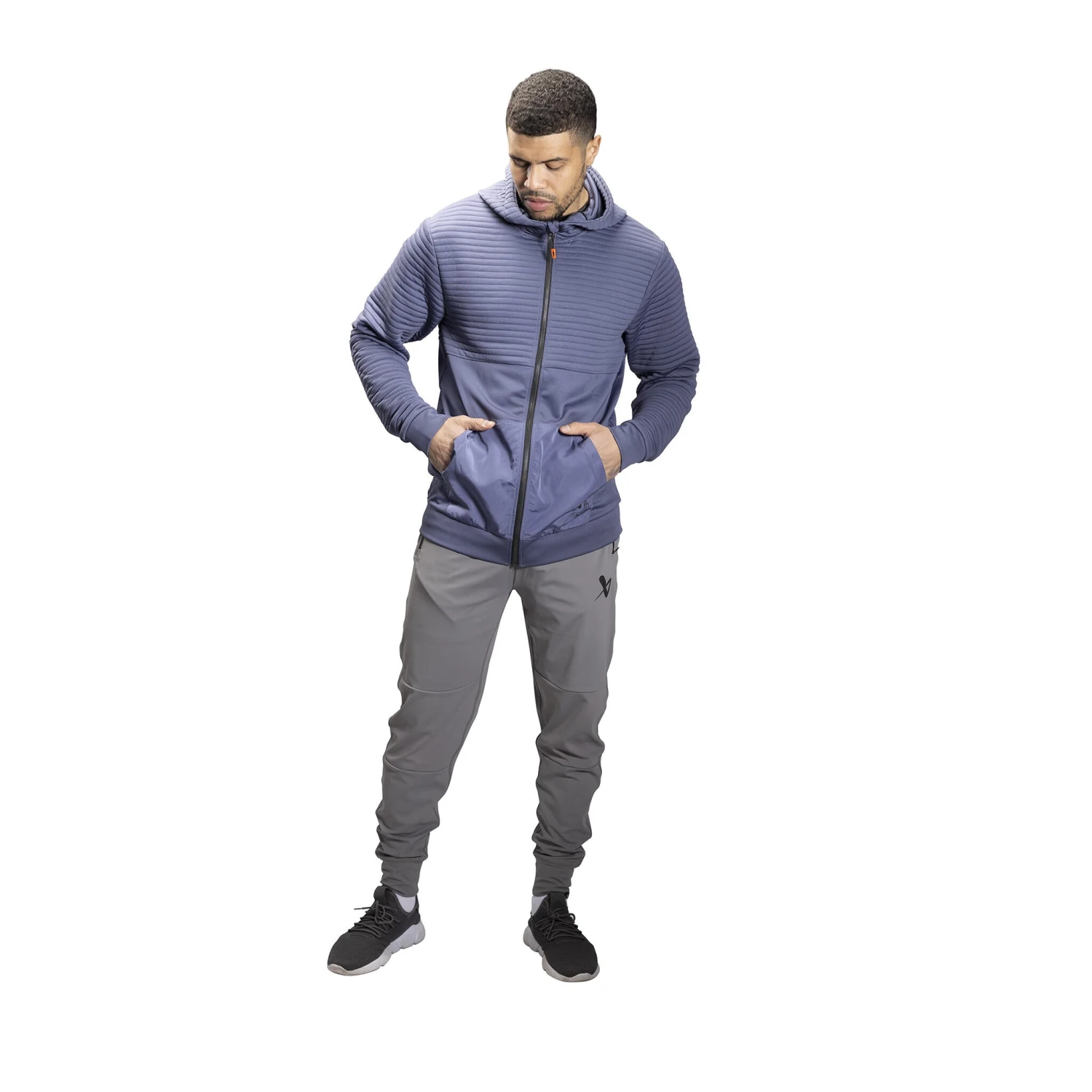 Bauer Fleece 3D Men's Full Zip Hoodie - Periwinkle 1 Bauer Fleece 3D Men's Full Zip Hoodie - Periwinkle