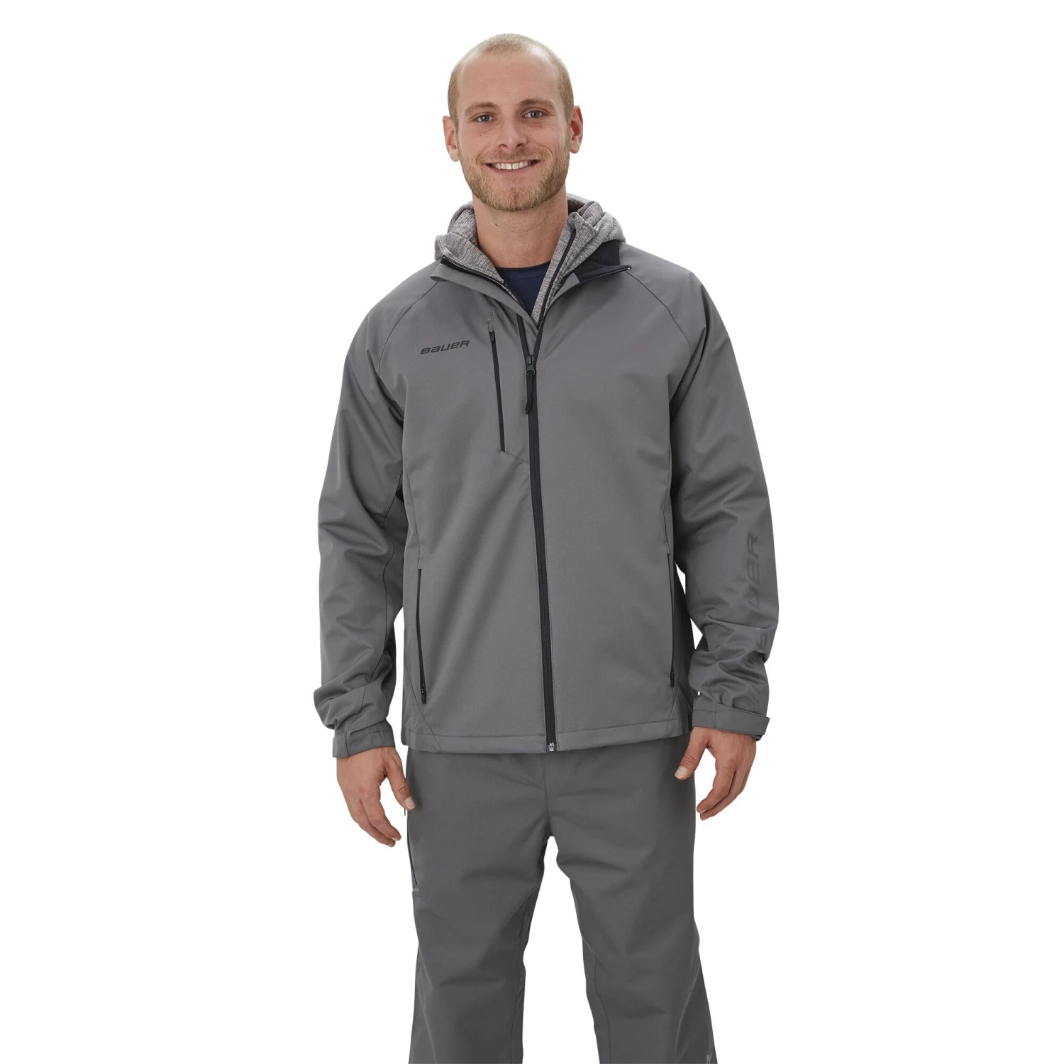 Bauer Supreme Youth Lightweight Jacket - Grey 1 Bauer Supreme Youth Lightweight Jacket - Grey