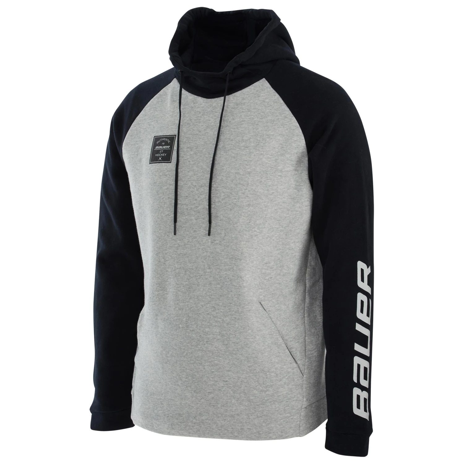 Bauer Square Hoodie - Black/Heather Grey 1 Bauer Square Hoodie - Black/Heather Grey